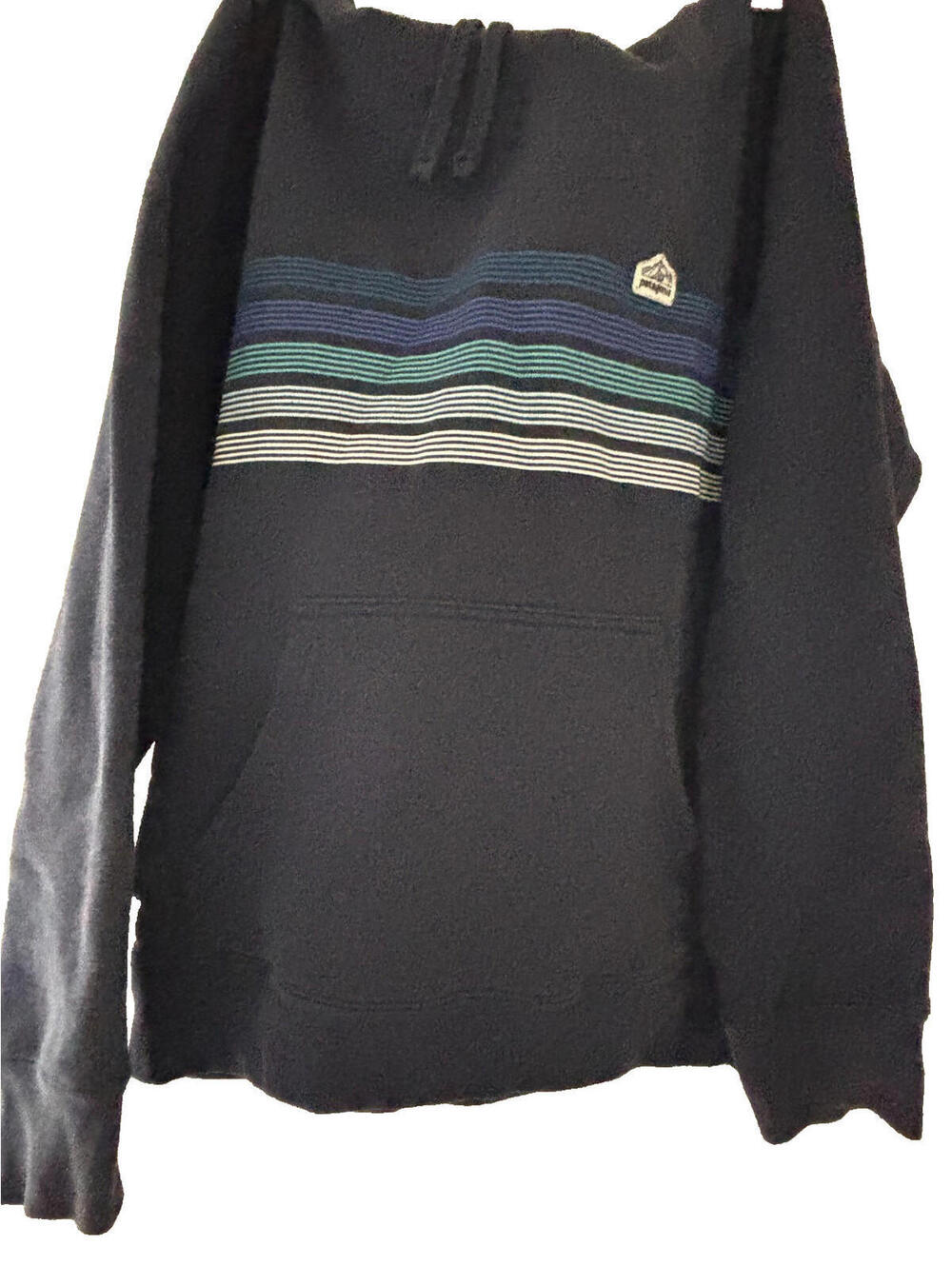 Patagonia Uprisal Line Logo Ridge Striped Hoodie Unisex Navy Men XXS Women XS#48
